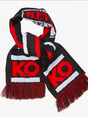 NWT Kevin Owens KO Fight Scarf WWE Black/Red